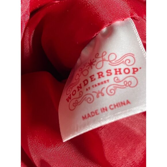 Red Wondershop Christmas Stocking With White M Letter Monogram Acrylic - Picture 4 of 5